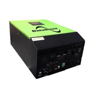 INVERSOR CARGADOR SOLAR HIBRIDO DATASHIELD IN5000 220VCA 50 HZ-60 HZ RED O GENERADOR NEGRO CON VERDE