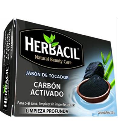 JABON DE CARBON ACTIVADO 100 G HERBACIL