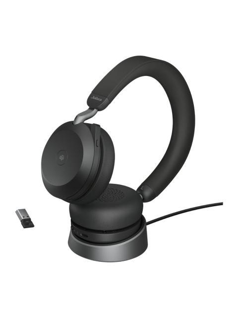 JABRA AUDIFONOS CON MICROFONO EVOLVE2 75 MS BLUETOOTH INALAMBRICO USB-A NEGRO - CON SOPORTE DE CARGA - Imagen 4