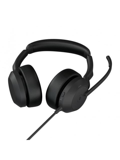 JABRA AURICULARES EVOLVE2 50 MS STEREO ALAMBRICO USB C NEGRO - Imagen 3