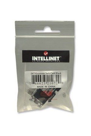 INTELLINET 210720 JACK CATEGORIA 6 DE IMPACTO RJ-45 NEGRO - Imagen 3
