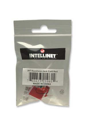INTELLINET JACK 210614 CATEGORIA 6 RJ-45 ROJO - Imagen 2