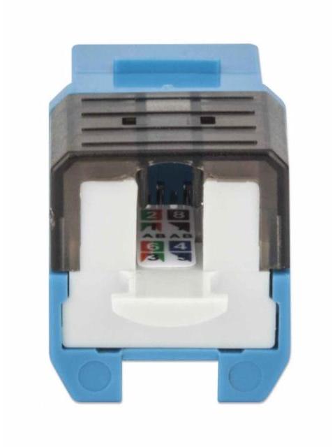 INTELLINET JACK DE RED CAT6A UTP RJ-45 AZUL-NEGRO - Imagen 4