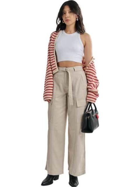 JEANS CARGO BEIGE SANTA LOLA