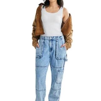 JEANS CARGO CINTURA ALTA GRIS ATMOSPHERE DNM