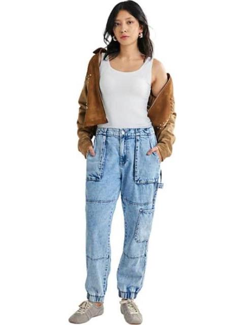 JEANS CARGO CINTURA ALTA GRIS ATMOSPHERE DNM