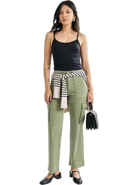 JEANS CARGO VERDE SANTA LOLA