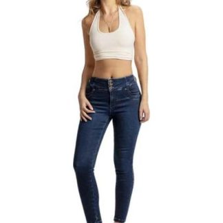 JEANS CINTURA ALTA AZUL INDIGO FERGINO