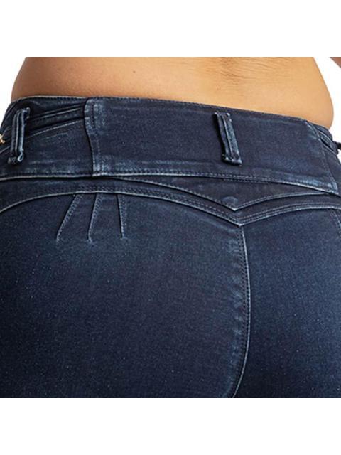 JEANS CINTURA ALTA AZUL INDIGO FERGINO - Imagen 4