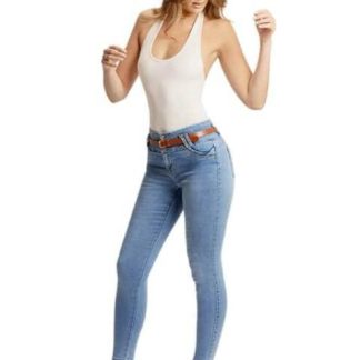 JEANS CINTURA ALTA BLEACH FERGINO