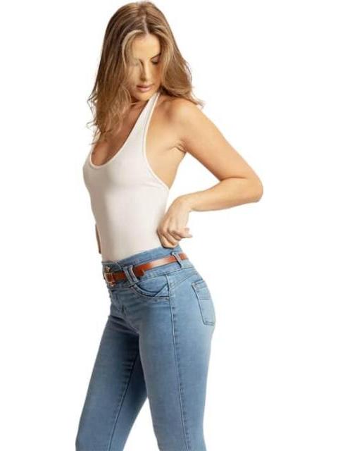JEANS CINTURA ALTA BLEACH FERGINO - Imagen 2