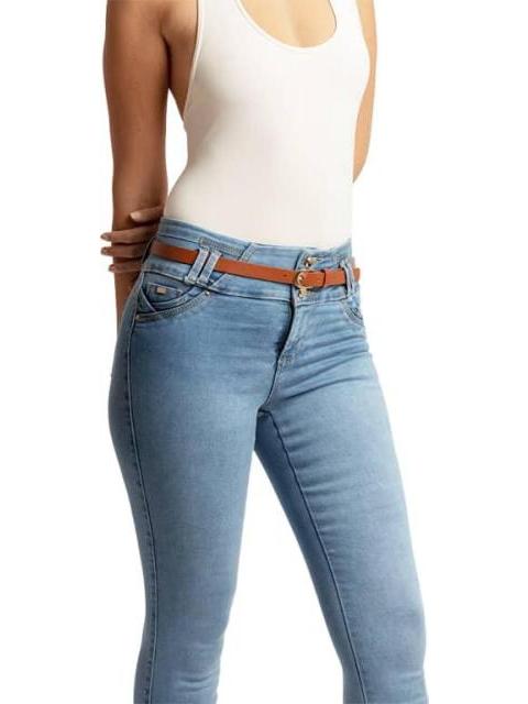 JEANS CINTURA ALTA BLEACH FERGINO - Imagen 3