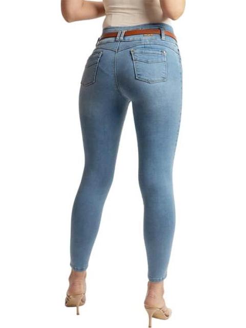 JEANS CINTURA ALTA BLEACH FERGINO - Imagen 4