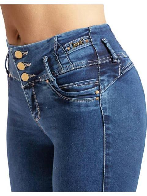 JEANS CINTURA ALTA GRIS FERGINO - Imagen 5