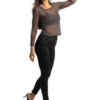 JEANS CINTURA ALTA NEGRO FERGINO