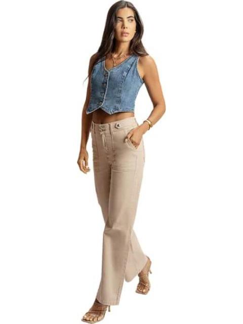 JEANS CINTURA REGULAR BEIGE FERGINO