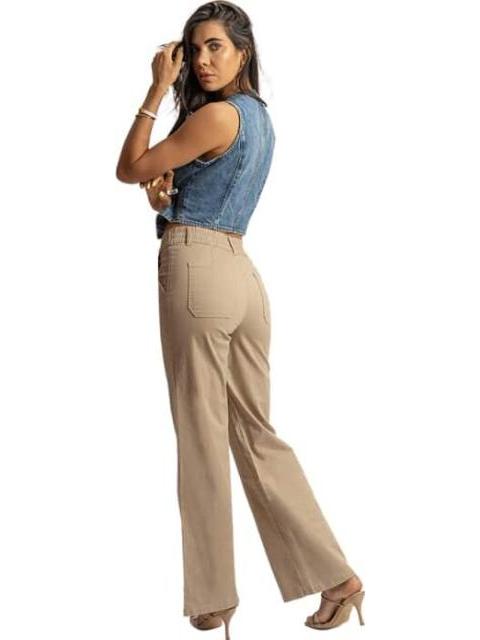JEANS CINTURA REGULAR BEIGE FERGINO - Imagen 2