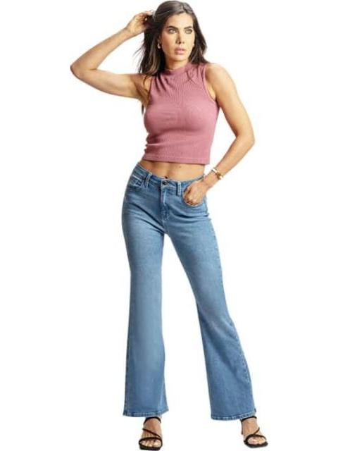 JEANS CINTURA REGULAR GRIS FERGINO