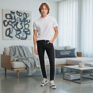 JEANS CORTE SKINNY NEGRO HPC POLO