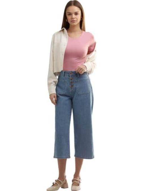 JEANS CULOTTE GRIS ATMOSPHERE DNM - Imagen 2