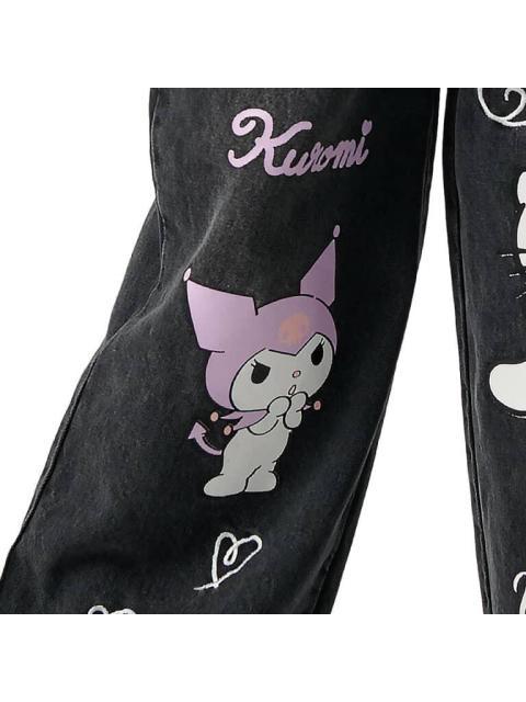 JEANS KUROMI CINNAMOROLL NEGRO HELLO KITTY AND FRIENDS - Imagen 5