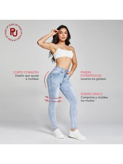 JEANS PUSH UP CINTURA REGULAR GRIS SJ BY SEVEN JEANS - Imagen 6