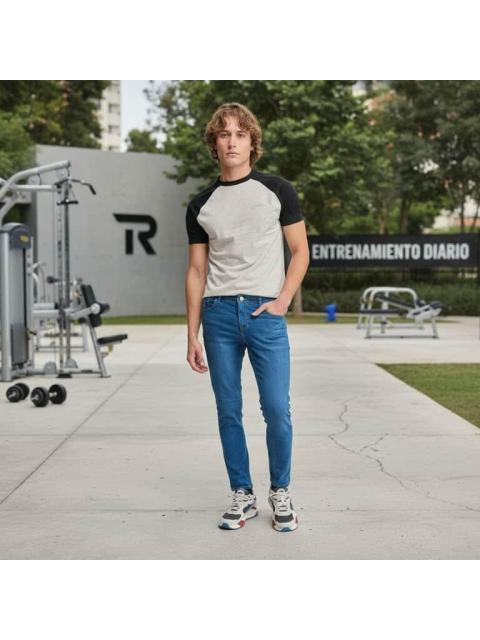 JEANS SKINNY FIT GRIS HPC POLO