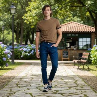 JEANS SKINNY FIT GRIS HPC POLO