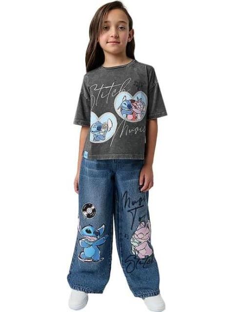 JEANS STITCH ANGEL GRIS DISNEY
