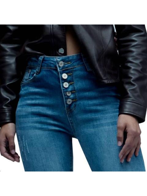 JEANS SUPERSKINNY CINTURA ALTA GRIS ATMOSPHERE DNM - Imagen 4
