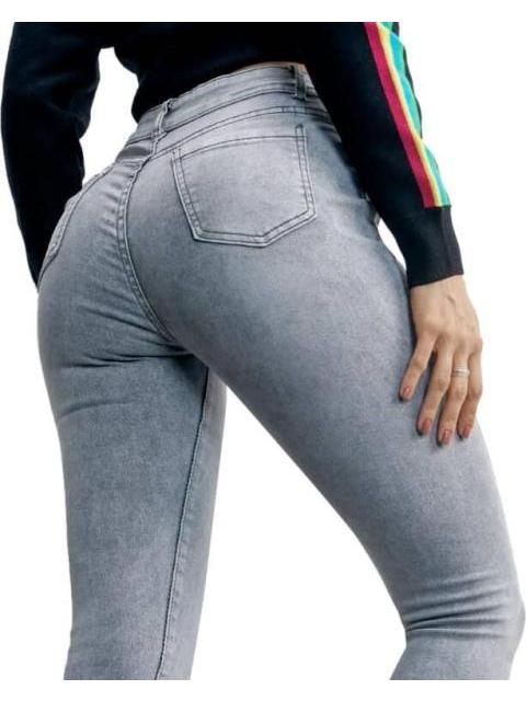 JEANS SUPERSKINNY CINTURA ALTA GRIS ATMOSPHERE DNM - Imagen 4