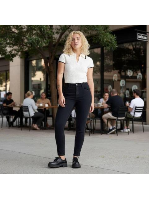 JEANS SUPER SKINNY NEGRO ATMOSPHERE DNM