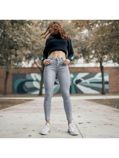 JEANS SUPERSKINNY CINTURA ALTA GRIS ATMOSPHERE DNM