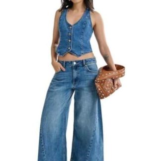JEANS WIDELEG GRIS ATMOSPHERE DNM