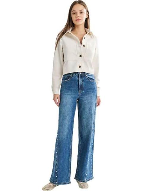 JEANS WIDELEG GRIS ATMOSPHERE DNM - Imagen 2