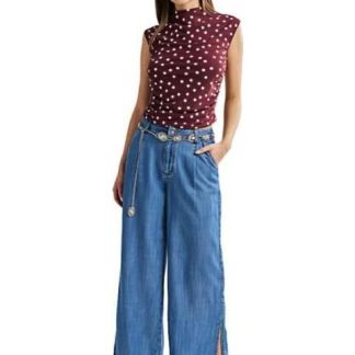 JEANS WIDELEG GRIS SANTA LOLA