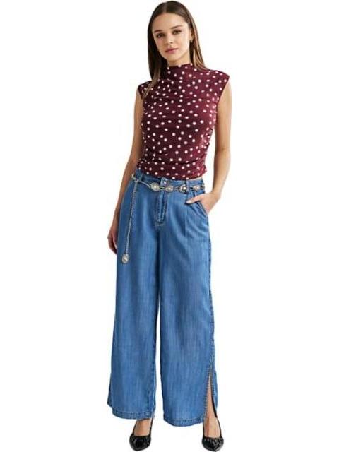 JEANS WIDELEG GRIS SANTA LOLA