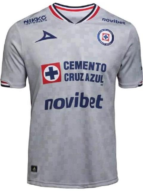 JERSEY JERSEY OFICIAL CRUZ AZUL VISITA CABALLERO 2025-202 GRIS PIRMA