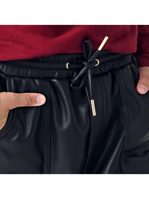 JOGGER PU JOGGER DE PU CON BOLSAS CARGO NEGRO HOLLY LAND KIDS - Imagen 6