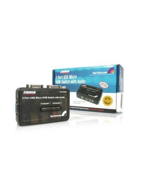 STARTECH  SWITCH KVM USB 2 PUERTOS CON AUDIO Y CABLES - Imagen 7