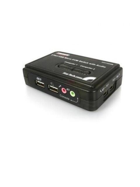 STARTECH  SWITCH KVM USB 2 PUERTOS CON AUDIO Y CABLES - Imagen 8