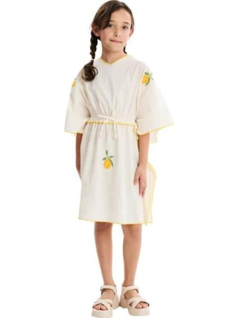 KAFTAN BORDADO MARFIL HOLLY LAND