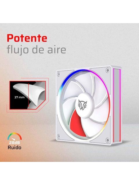 KIT 3 VENTILADORES 120MM EOLOX BORA EXB85 BALAM RUSH AZENDER SERIES VELOCIDAD 6001800 RPM NIVEL DE RUIDO 28DB - Imagen 3