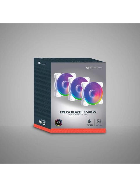 KIT 3 VENTILADORES DE 120MM ARGB BALAM RUSH EOLOX BLAZE EX50KW VELOCIDAD 1500 RPM FLUJO DE AIRE 28.76 - Imagen 5