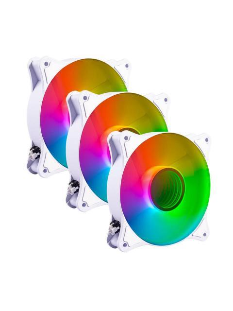 KIT 3 VENTILADORES DE 120MM ARGB BALAM RUSH EOLOX BLAZE EX90KW VELOCIDAD 1500 RPM FLUJO DE AIRE 35.37