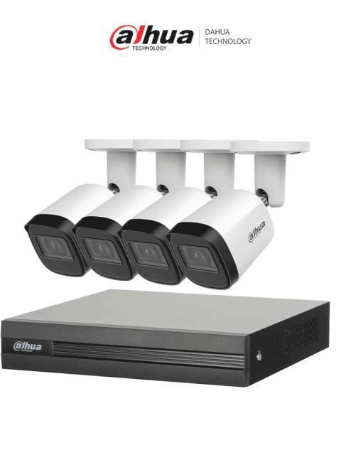 KIT DAHUA KITXVR1B04HI4B2A51U KIT DE 4 CAMARAS METALICAS 5 MP LENTE DE 2.8MM Y UN DVR COOPERI WIZSENSE 4 CANALES + 1 IP O HASTA 5 CANALES IP