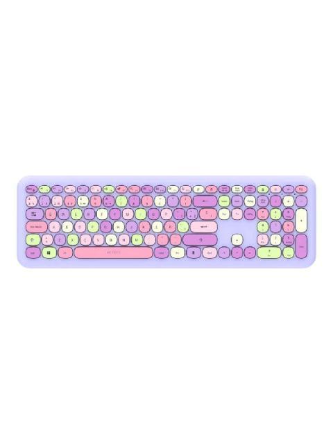 KIT DE TECLADO Y MOUSE ACTECK CREATOR CHIC COLORS MK475 INALAMBRICO USB MORADO - Imagen 3
