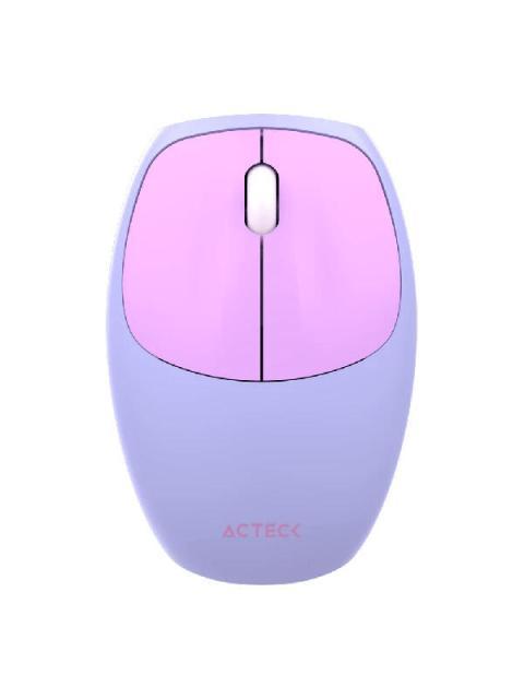KIT DE TECLADO Y MOUSE ACTECK CREATOR CHIC COLORS MK475 INALAMBRICO USB MORADO - Imagen 4