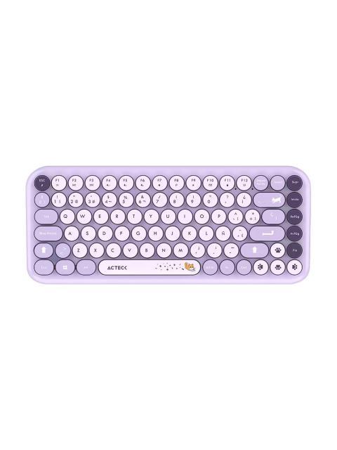 KIT DE TECLADO Y MOUSE ACTECK CREATOR CHIC K- COLORS MK480 INALAMBRICO RF INALAMBRICO MORADO ESPANOL - Imagen 2