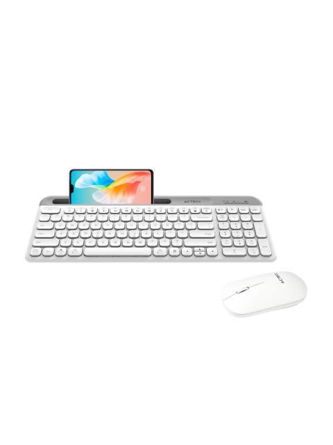 KIT DE TECLADO Y MOUSE ACTECK CREATOR VIRTUOS SILK MK720 INALAMBRICO BLUETOOTH BLANCO (ESPANOL) - Imagen 7